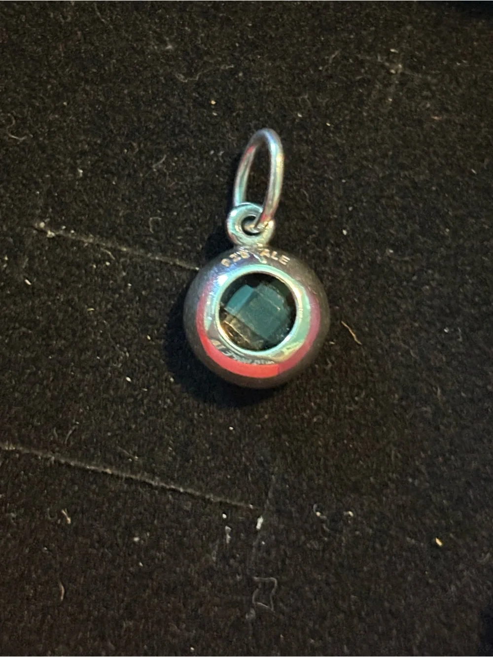 Pandora Sterling Silver green quartz Faceted Glass Charm Set